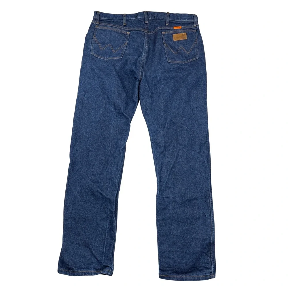 Wrangler FR Jeans Mens 40x34 Blue Flame Resistant Cowboy Cut Workwear 13MWZ